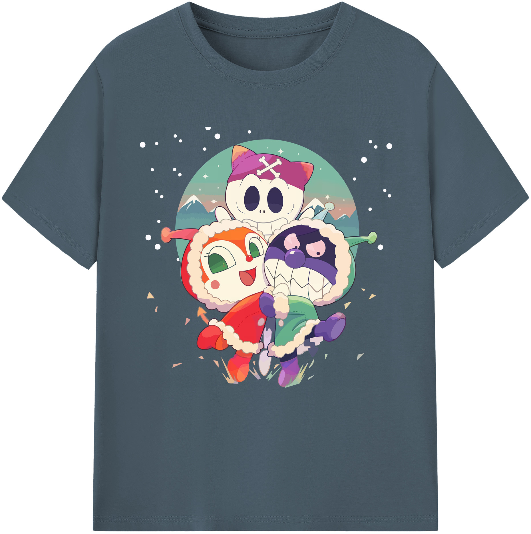 （画像用） アンパンマン Anpanman 綿100％半袖Tシャツ（フロントプリント）